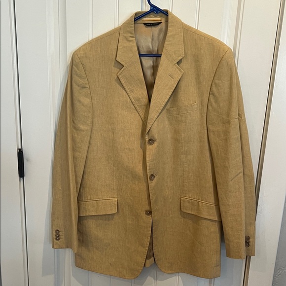 Banana Republic Other - Banana Republic Men's Tan Linen-Blend Blazer - Single-Breasted Jacket 46 R